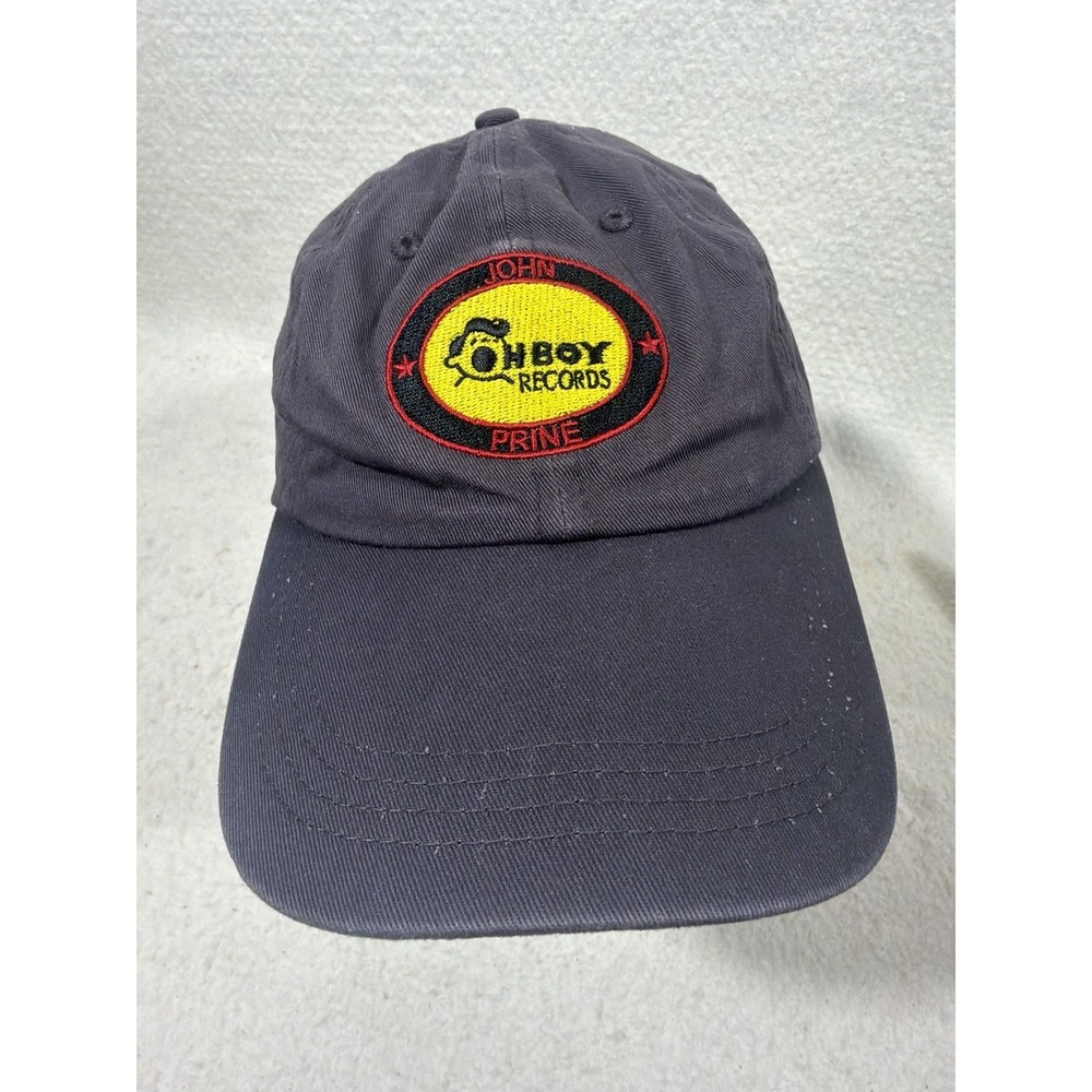 ULTRA RARE John Prine Oh Boy Records Embroidered Patch Strapback Hat Vtg KC